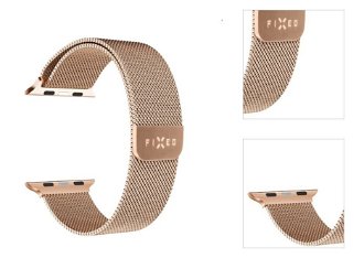 FIXED Mesh Nerezový remienok pre Apple Watch 38/40/41 mm, pink gold 3
