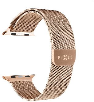 FIXED Mesh Nerezový remienok pre Apple Watch 38/40/41 mm, pink gold
