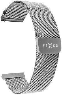 FIXED Mesh Nerezový remienok pre inteligentné hodinky 20 mm, strieborná