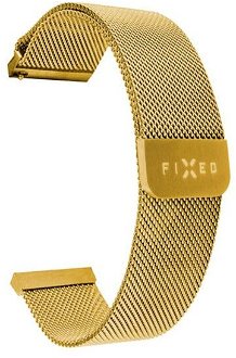 FIXED Mesh Nerezový remienok pre Smartwatch 22 mm, zlatý