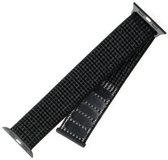 FIXED Nylonový remienok pre Apple Watch 38/ 40/ 41 mm, reflexná čierna