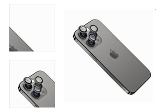 FIXED ochranné sklá šošoviek fotoaparátov pre Apple iPhone 13 Pro, 13 Pro Max, sivá 4
