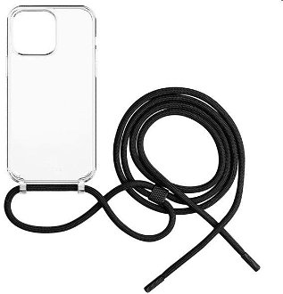FIXED Pure Neck so šnúrkou na krk pre Apple iPhone 7/8/SE (2020/2022), čierna