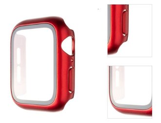 FIXED Pure Plus ochranné puzdro s temperovaným sklom pre Apple Watch 40 mm, červená 3