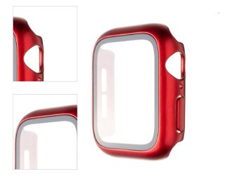 FIXED Pure Plus ochranné puzdro s temperovaným sklom pre Apple Watch 40 mm, červená 4