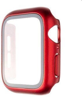 FIXED Pure Plus ochranné puzdro s temperovaným sklom pre Apple Watch 40 mm, červená 2
