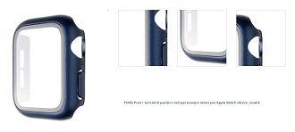 FIXED Pure Plus ochranné puzdro s temperovaným sklom pre Apple Watch 40 mm, modrá 1