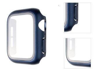 FIXED Pure Plus ochranné puzdro s temperovaným sklom pre Apple Watch 40 mm, modrá 3