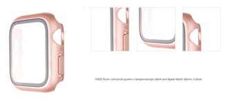 FIXED Pure Plus ochranné puzdro s temperovaným sklom pre Apple Watch 40 mm, ružová 1