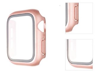 FIXED Pure Plus ochranné puzdro s temperovaným sklom pre Apple Watch 40 mm, ružová 3