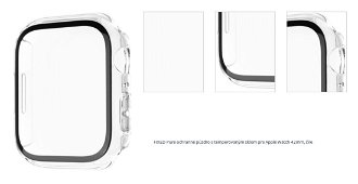 Ochranné puzdro FIXED Pure s temperovaným sklom pre Apple Watch 42 mm, číra 1