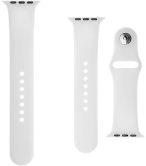 FIXED Set silikónových remienkov pre Apple Watch 38/40/41 mm, biely