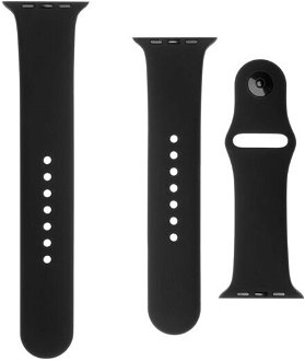 FIXED Set silikónových remienkov pre Apple Watch 38/40/41 mm, čierny 2