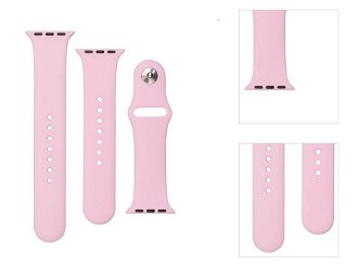 FIXED Set silikónových remienkov pre Apple Watch 38/40/41 mm, ružový 3