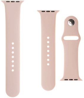 FIXED Set silikónových remienkov pre Apple Watch 42/44/45 mm, ružový