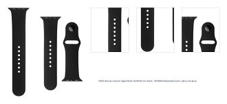 FIXED Silicone strap for Apple Watch 42/44/45 mm, black - OPENBOX (Rozbalený tovar s plnou zárukou) 1