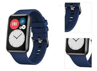 FIXED Silikónový remienok pre Huawei Watch FIT, modrý 3