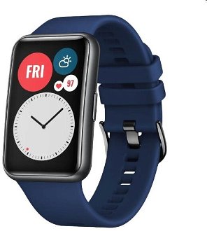 FIXED Silikónový remienok pre Huawei Watch FIT, modrý