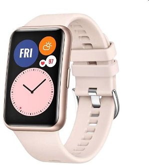 FIXED Silikónový remienok pre Huawei Watch FIT, ružový