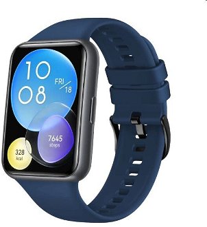 FIXED Silikónový remienok pre Huawei Watch FIT2, modrý
