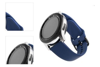 FIXED Silikónový remienok s Quick Release so šírkou 22 mm pre smartwatch, modrý 4