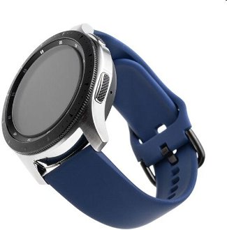 FIXED Silikónový remienok s Quick Release so šírkou 22 mm pre inteligentné hodinky, modrá