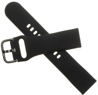 FIXED Silikónový remienok Strap so šírkou 22 mm pre smartwatch, čierny