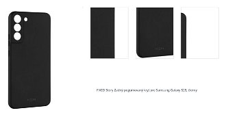 FIXED Story Zadný pogumovaný kryt pre Samsung Galaxy S23, čierny 1