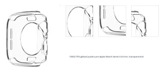 FIXED TPU gélové puzdro pre Apple Watch Series 9 41 mm, transparentná 1