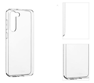 Gélový zadný kryt FIXED TPU Slim AntiUV pre Samsung Galaxy S23, transparentná 3