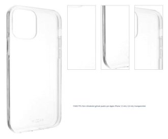 FIXED TPU Skin Ultratenké gélové puzdro pre Apple iPhone 12 mini, 0,6 mm, transparentné 1