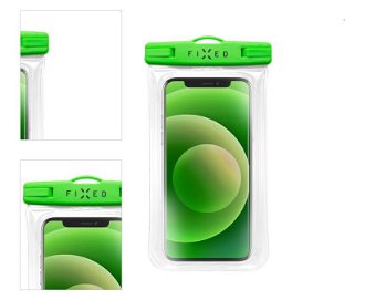 Vodeodolné plávajúce puzdro na mobil FIXED s kvalitným uzamykacím systémom a certifikáciou IPX8, zelená 4