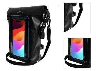 FIXED Vodeodolný vak Float Bag s kapsou pre mobilný telefón 3L, čierne 3