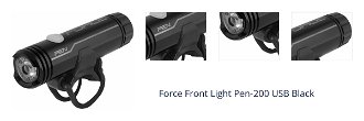 Force Pen-200 200 lm Black Cyklistické svetlo 1