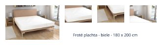 Froté plachta - biele - 180 x 200 cm 1
