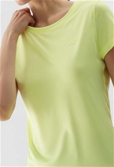 Dámske tréningové tričko z recyklovaných materiálov - svetložlté 5