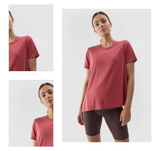 Dámske rýchloschnúce tréningové tričko - ružové 4