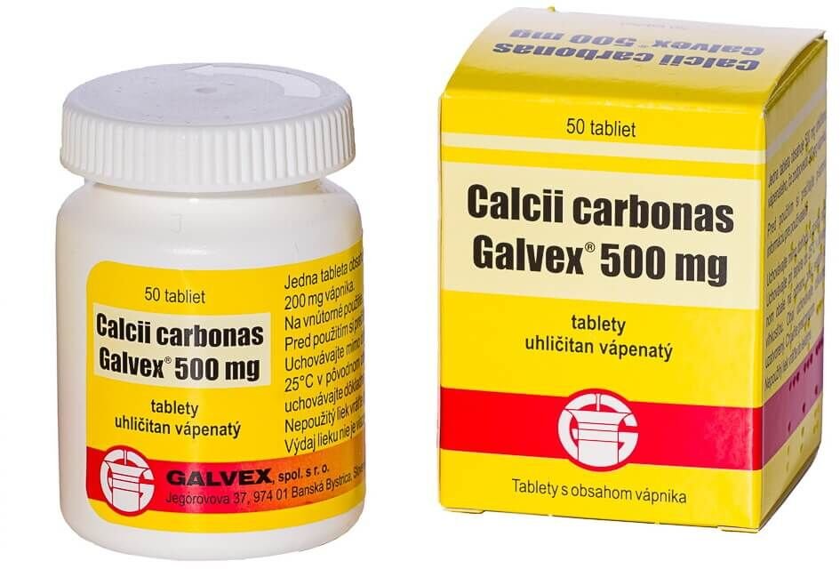 Galvex Kalciove 500 mg 50 tabliet