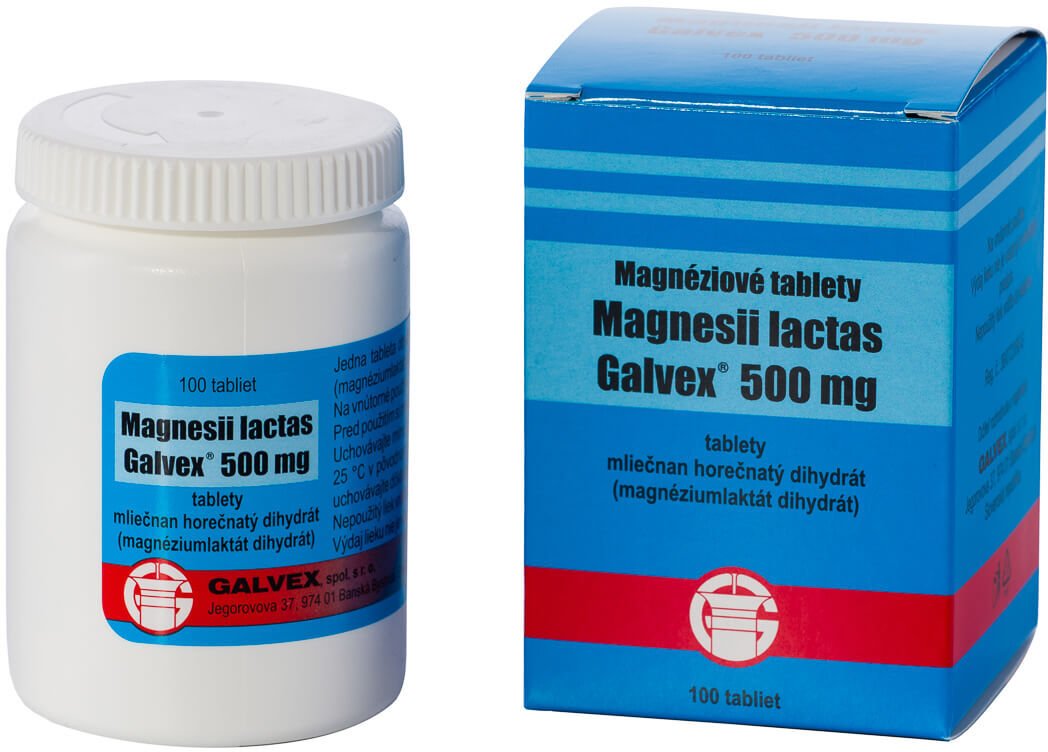 Galvex Magnesii lactas 500 mg 100 tabliet