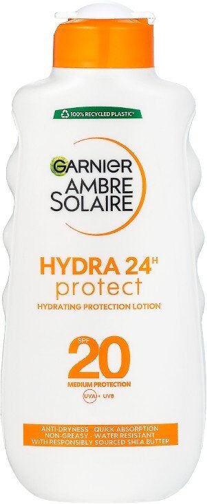 Garnier Ambre Solaire Opaľovacie mlieko so strednou ochranou na už mierne opálenú pokožku s OF 20, 200 ml