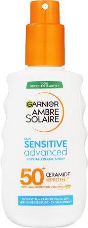 Garnier Ambre Solaire Sensitive Advanced Sprej pre svetlou citlivou pokožku, SPF 50+, 150 ml