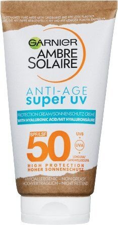 Garnier Ambre Solaire Super UV ochranný krém na tvár proti vráskam SPF 50, 50 ml