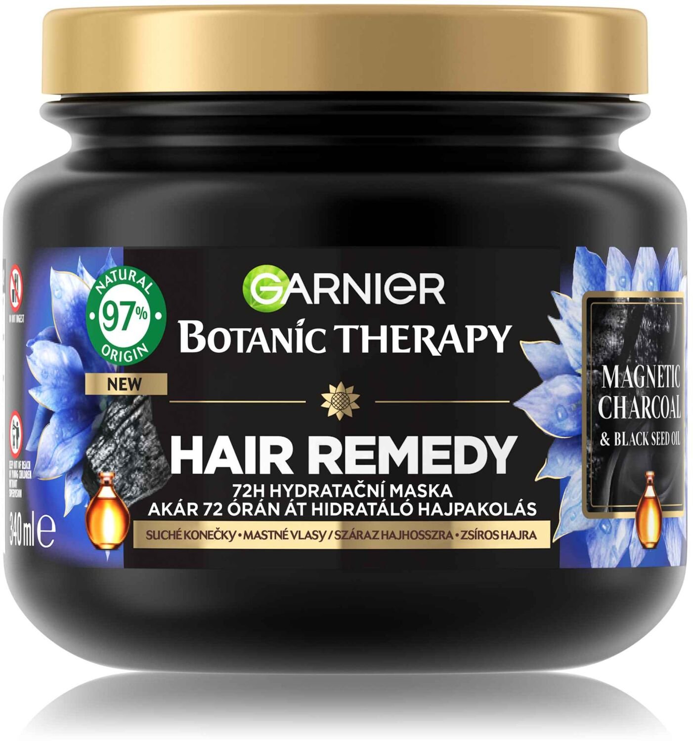 Garnier Botanic Therapy Hair Remedy Magnetic Charcoal hydratačná maska na vlasy 340 ml