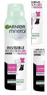 GARNIER Mineral Quick Dry Invisible Black White Colors antiperspirant v spreji 150 ml 3