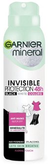 GARNIER Mineral Quick Dry Invisible Black White Colors antiperspirant v spreji 150 ml 2