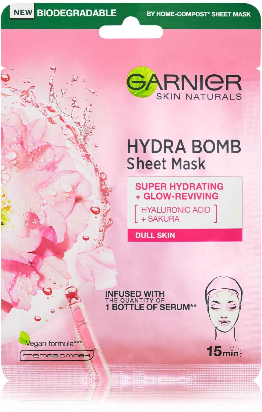 Garnier Skin Naturals textilná maska s výťažkom zo sakury, 28 g