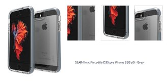 GEAR4 kryt Piccadilly D30 pre iPhone SE/5s/5 - Grey 1
