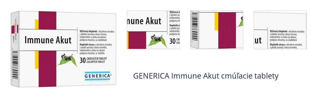 GENERICA Immune Akut cmúľacie tablety 1