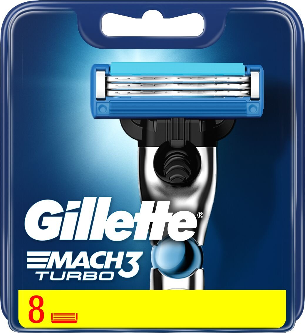Gillette Mach3 Turbo Náhradné hlavice 8ks