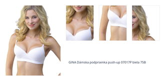 GINA Dámska podprsenka push-up 07017P biela 75B 1